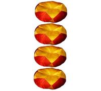 VICASKY 4pcs Buddhist Sound Bowl Cushion Mat Cotton Meditation Pad Singing Bowl Holder Embroidered Design Essential for Meditation Buddhism Practices