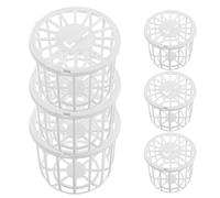 VICASKY 4pcs Canary Bird Hut Finch Breeding Hut Box Easy Nest Construction Simple Maintenance Plastic 3" X 3" X 2.4" Nesting Material Storage Basket Organizer for Home and Aviary Birds