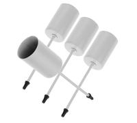 VICASKY 4pcs Candlestick Holders Taper Cup Shaped Wreath Candles Holders and Decor Stainless Steel White