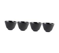 VICASKY 4pcs Cast Iron Tea Cup Japanese Style Kung Fu Teaware for Tea Drinking at Home