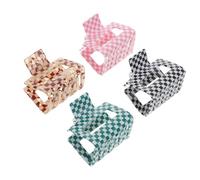 VICASKY 4pcs Checkerboard Hair Accessories Claw Clamp Creative Hair Clasp Ornament for Women Jaw Clips for Daily Use for Parties and Events
