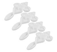 VICASKY 4pcs Chinese Moon Cake Molds with Handle Manual Press Tool for Cantonese Pastries Reusable Sturdy Pastry Molds Easy to Clean Smooth Surface Traditional Dessert Maker