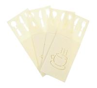 VICASKY 4pcs Christmas Fork Storage Bags Felt Beige Rectangular Pouches