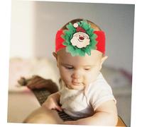 VICASKY 4PCS Christmas Headbands Soft Lightweight Newborn Headdress Cute Santa Design for Holiday Outfits