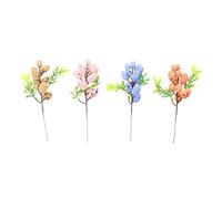 VICASKY 4pcs Colorful Easter Eggs Branches Decorative Spring Stems for Easter Party Supplies Unique Floral Arrangement Props for Home Wedding Shower and Holiday Events
