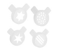 VICASKY 4pcs Commercial Ice Cream Machine Mould Nozzles Set Fast Dispensing Piping Tips for Ice Cream Shops Restaurants Reusable Shaping Accessories