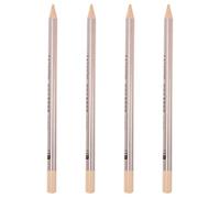 VICASKY 4pcs Concealer Pen, Wooden Cosmetic Spot Concealer Pen Pencils for Eye Circles and Blemishes, Reusable, Portable, Easy to Fill, for Business Trips and Beginners Practice