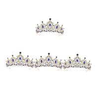 VICASKY 4pcs Crown Headband for Women Crystal Sparkling Wedding Bride Headpiece for Pageant Crowns and Birthday Celebrations