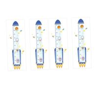 VICASKY 4pcs Cute Animal Growth Chart Wall Decals for Boys and Girls Removable Height Stickers for Nursery Bedroom Decor Fun Easy to Install Track Boy Girl Growth