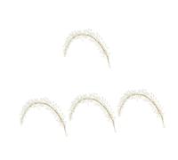 VICASKY 4pcs Delicate Bridal Pearl Headband with Gold Crystal Accents Elegant Wedding Hair Accessory for Brides Bridesmaids and Special Occasions Lightweight Soft Chain Design
