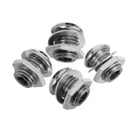 VICASKY 4pcs Drum Air Vent Screws Alloy with Washers Gasket Silver Easy Installation Reduce Drumhead Resonance Drum Vent Hole Performances Recordings