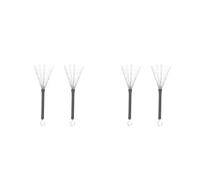 VICASKY 4pcs Drum Steel Wire Brush for Percussion Instrument Professional Drum Stick Brush for Jazz Drummers and Live Performances