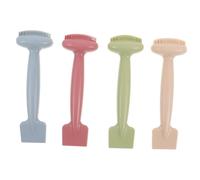 VICASKY 4pcs Dual-ended Silicone Face Mask Brushes for Facial Mud Clay Application and Cleansing Soft Gentle Skin Applicators in Matcha Pink Blue Quick Drying Skincare Tools