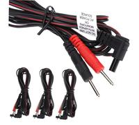VICASKY 4pcs Durable Lead Wire Therapy Cords with Pin Connector Compatible with Massage Machines for Enhanced Circulation Construction for Use