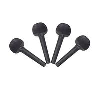 VICASKY 4pcs Ebony Wood Violin Tuning Pegs Eyelet for 4/3 String Instruments Sturdy Musical Accessories for Violinists