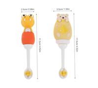 VICASKY 4pcs Extra Soft Toothbrush with Cute Cartoon Design for Year Old Ergonomic Handle for Small Hands Gentle Bristles Protecting Sensitive Gums and Newborn Teeth