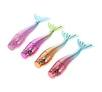 VICASKY 4pcs Eyeliner Tube Mermaid Shape Lip Balm Tube Lip Gloss Holder Diy Lipstick Container for Cosmetics