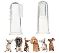 VICASKY 4pcs Finger Toothbrush for Dogs Cats PET Silicone Toothbrush Kitten Puppy Gum Massage Cleaning