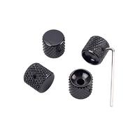 VICASKY 4pcs Flat Guitar Volume Tone Control Knobs Aluminum Alloy Guitar Parts Black