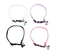 VICASKY 4pcs Floral Cat Collar Kitten Cat Safety Collar Neckwear Pet Flower Design for