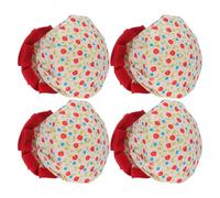 VICASKY 4pcs Floral Door Knob Pad Covers Cotton Round Door Handle Protector with Universal Fit Around Safety in Indoor Spaces and Households