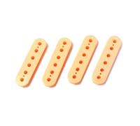 VICASKY 4pcs Gb802a 50mm 52mm Light Yellow Plastic Humbucker Slug Bobbin Pickup Covers for Electric Guitar Double Coil Pickup Replacement