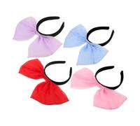 VICASKY 4pcs Giant Bowknot Headband for Women and Teens, Oversized Cloth Bow Hair Accessories with Secure Fit, Stylish Princess Hairbands for Birthday Party and Special Occasion