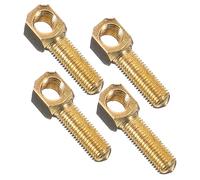 VICASKY 4pcs Golden Metal Violin Bow Screws String Instrument Bow Parts Easy to Install Not Easy to Rust Violin Accessories for Musical Instrument Repair
