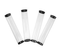 VICASKY 4Pcs Golf Ball Tubes with Lids - Plastic Collectible Golf Ball Storage Case 22X4.5Cm for Display Organizer and Travel Accessory