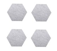 VICASKY 4pcs Grey Hexagon Felt Soundproofing Pads Wall Decorations Sound Insulation Mats for Studio Recording Acoustic Treatment