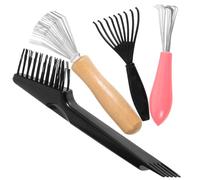 VICASKY 4Pcs Hair Brush Cleaner Tool Rake Set for Hair Dust Removal Portable Comb Cleaning Brush for Home and Travel