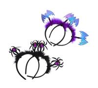 VICASKY 4pcs Halloween Headbands Bat and Spider Hair Hoops Soft Skin Friendly Fabric Party Costume Accessories for Women and Adults