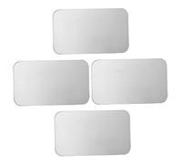 VICASKY 4pcs Hamster Cooling Mat Aluminium Ice Bed for Rabbits Chinchillas Pets Summer Relief Pet Supply Cooling Plate for Comfort Security