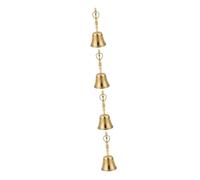 VICASKY 4pcs Hand Bell Buddhism Copper Instrument Elegant Gold Prayer Bell for Spiritual Mindfulness Home Decor and Meditation Spaces for Buddha Altars and Buddhist Temples
