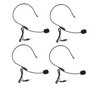 VICASKY 4pcs Headset Microphone for Voice Amplifier One-way Earhook Design Comfortable Wired Mic for Public Speaking and Events