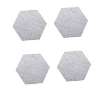 VICASKY 4pcs Hexagon Soundproof Felt Wall Panels Silver Gray Acoustic Insulation Mats Soundproofing Material for Ktv Sound Proofing Walls