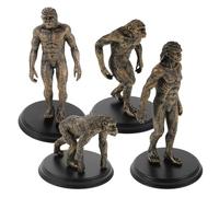 VICASKY 4pcs Human Evolution Teaching Tool Plastic Primitive Figures for Educational Learning Prop Realistic Gorilla Model for School Home Cognition