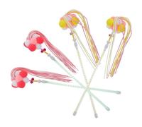 VICASKY 4pcs Interactive Cat Teaser Fuzzy Balls Cat Plaything Material Fun Pet Supplies for Kitten Bonding and Chewing Behavior Control