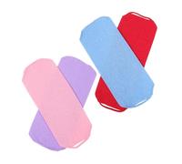 VICASKY 4pcs Japanese Exfoliating Washcloth for Deep Skin Exfoliation Extended Back Scrubber with Coarse Sand Texture for Dead Skin Removal Portable Shower Body Scrubber for Home and
