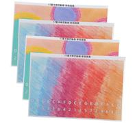 VICASKY 4pcs Kalimba Music Note Stickers Tone Thumb Piano Decal Beginner Keyboard Note Stickers for Finger Piano Learning