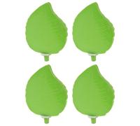 VICASKY 4pcs Leaf-Shaped Parrot Perch Stand for Bird Cages, Cockatiel and Budgie Platform, Small Bird Resting and Playground Accessories, Natural Design Cage Perches for Parakeets