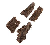 VICASKY 4Pcs Lizard Hiding Bark Natural Terrarium Decor for Reptiles Durable Pet Climb Platform for Gecko Bearded Dragon More Enhances Pet Habitat and Provides Safe Hiding