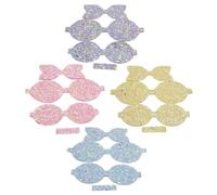 VICASKY 4Pcs Luminous Sequin Bow Hair Pin for Shiny Faux Bow Decor in Rose Red Blue Purple Yellow Safe Crafting Accessories for Handmade Hair Clips