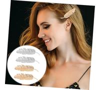 VICASKY 4pcs Metal Hair Clips for Women Decorative Duckbill Barrettes Stylish Leaf Design Hairpins for Curly and Straight Hair Accessories