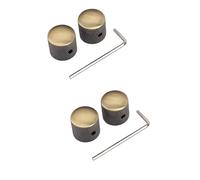 VICASKY 4pcs Metal Volume Tone Control Knobs for Electric Guitar and Bass Guitar Pedal Coupler Connector for Effects Pedals Setup