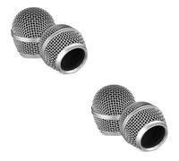 VICASKY 4pcs Microphone Grill Heads Replacement Mesh Heads for Studio Microphone Metal Grille Compatible Model