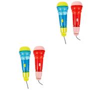 VICASKY 4pcs Microphone Lavalier Boys and Girls Toy Echo Microphone for Boys and Girls Fake Play Instruments