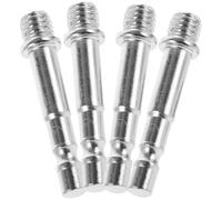 VICASKY 4pcs Microphone Stand Adapter Mic Extension Pole Thread for Mic Stand Metal Sturdy Tight Fit Simple Professional Design Silver for Recording Microphone