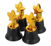VICASKY 4pcs Mini Trophies Trophy Award Star Gold Favors Sports Bulk for Kids Awards Choice Prizes Adults, Winner Competitions, Events, Party Decorations