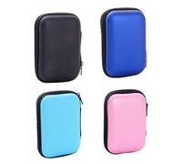 VICASKY 4pcs Multi-function Rectangular Cord Bags Portable Nylon Electronics Organiser Compatible with Power Banks Travel Use Wear-resistant Change Purses Random Color
